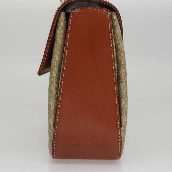 CELINE Macadam Canvas Hand Bag Beige Gold - Picture 3 of 16